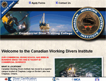 Tablet Screenshot of canadianworkingdivers.com
